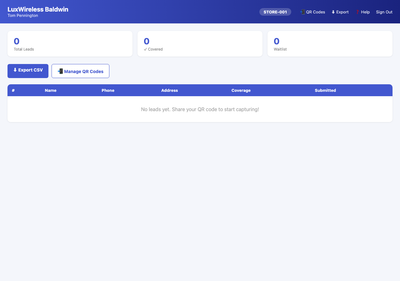 Store Manager Dashboard